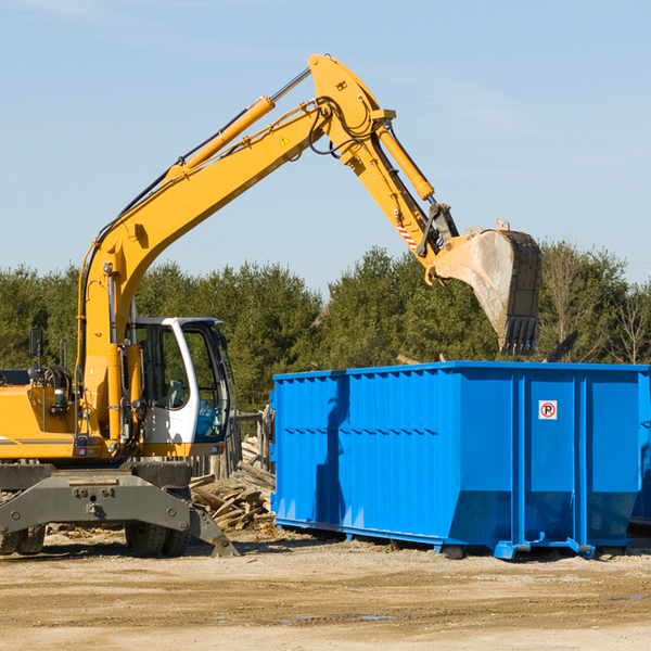 what size residential dumpster rentals are available in Bear Valley CA